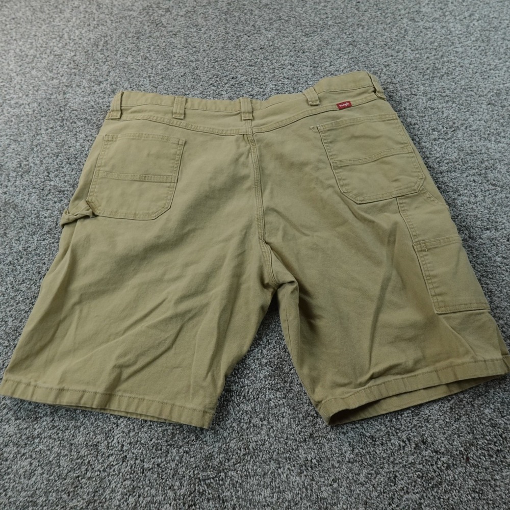 Wrangler Shorts Mens 46 Beige‎ Brown Carpenter Cargo Utility Work Stretch Canvas